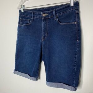 Levi's Mid Length Dark Wash Denim Shorts